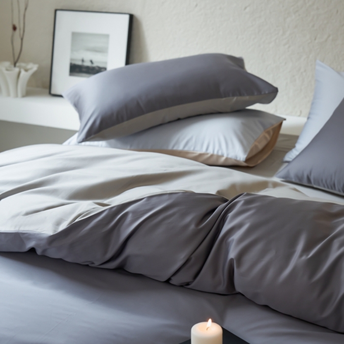 91家纺网 家纺一手货源 找家纺 鹿班家居 2024新款100S长绒棉双拼套件 标准会员-10 浓情灰