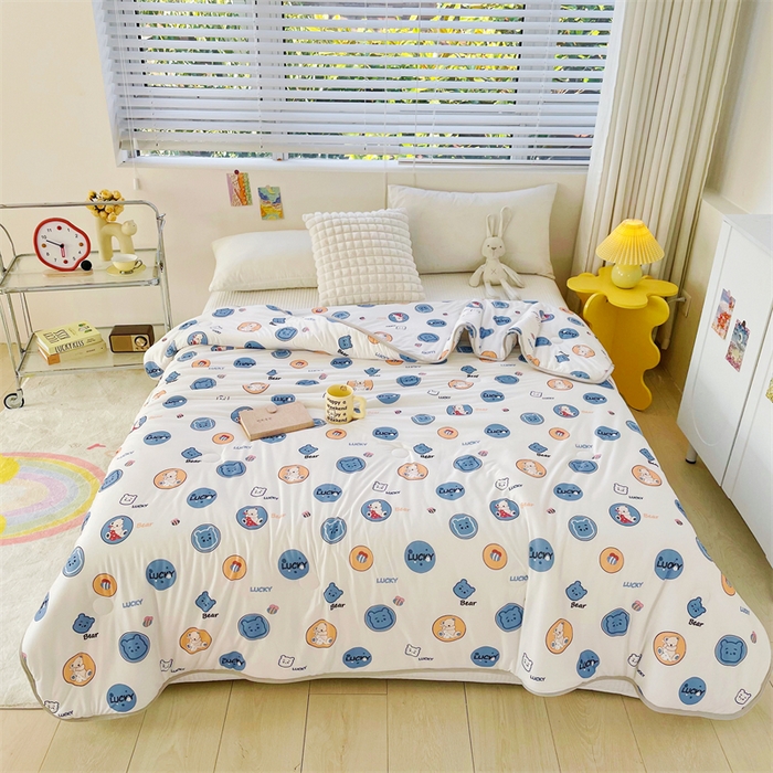 91家纺网 家纺一手货源 找家纺 米米儿家纺 2024新款A类针织棉夏被夏凉被被子被芯 米米熊