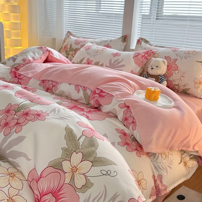 91家纺网 家纺一手货源 找家纺 米瑞娜 2025新款植物羊绒四件套 挽香