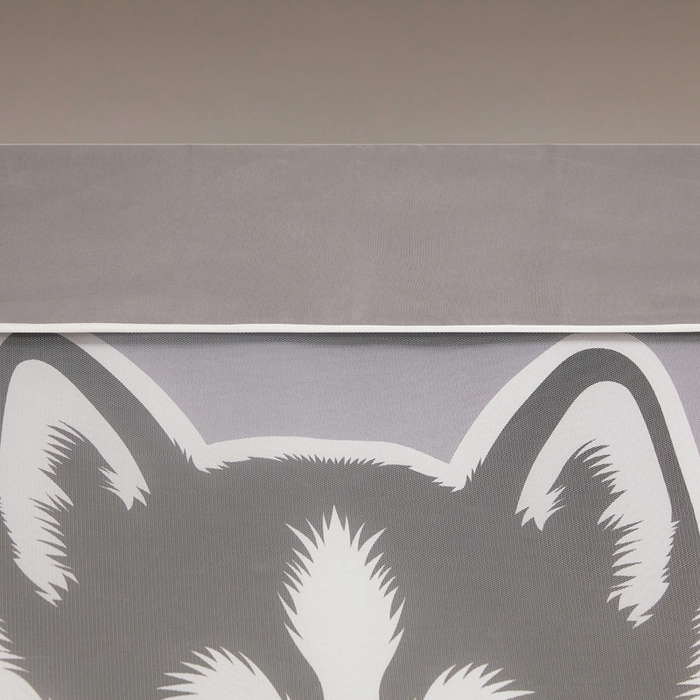 91家纺网 家纺一手货源 找家纺 宅部落 2024新款99%全遮光涂层学生上下铺蚊帐 印花-哈士奇