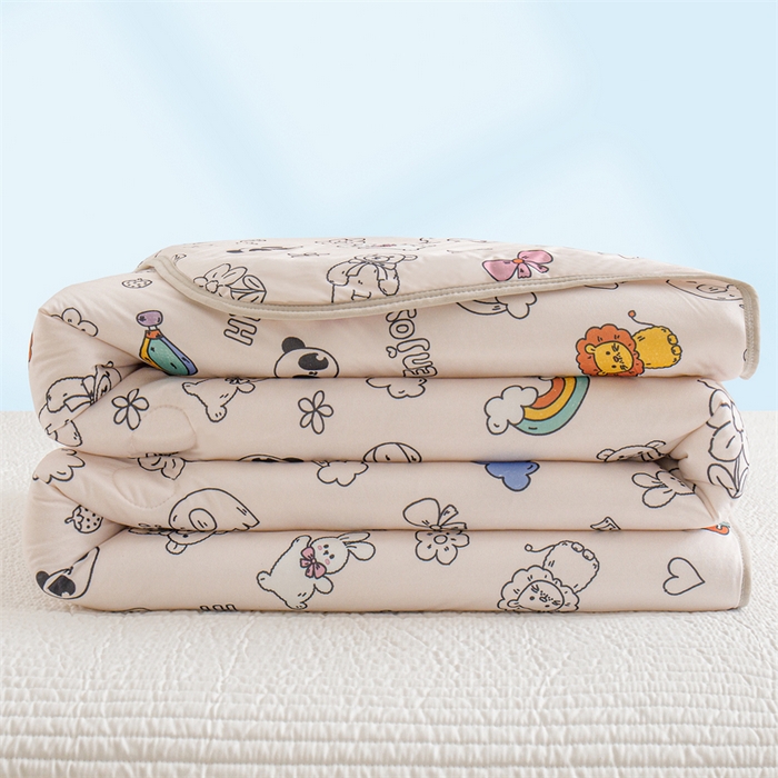 91家纺网 家纺一手货源 找家纺 米米儿家纺 2024新款A类针织棉夏被夏凉被被子被芯 简笔画