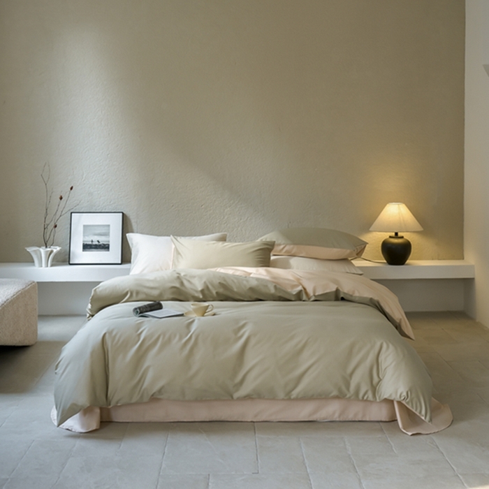 91家纺网 家纺一手货源 找家纺 鹿班家居 2024新款100S长绒棉双拼套件 标准会员-10 森绿