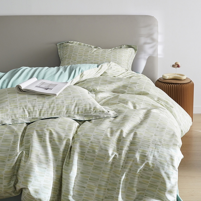 91家纺网 家纺一手货源 找家纺 千朵森 2024新款A类40支长绒棉全棉印花四件套-风格一 霓裳