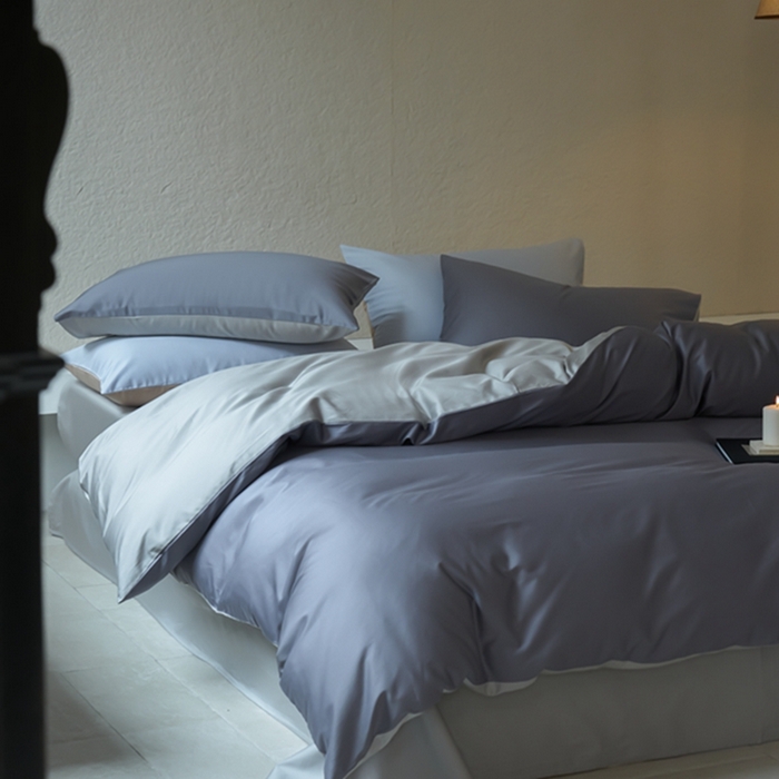 91家纺网 家纺一手货源 找家纺 鹿班家居 2024新款100S长绒棉双拼套件 标准会员-10 浓情灰