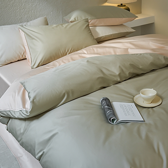 91家纺网 家纺一手货源 找家纺 鹿班家居 2024新款100S长绒棉双拼套件 标准会员-10 森绿