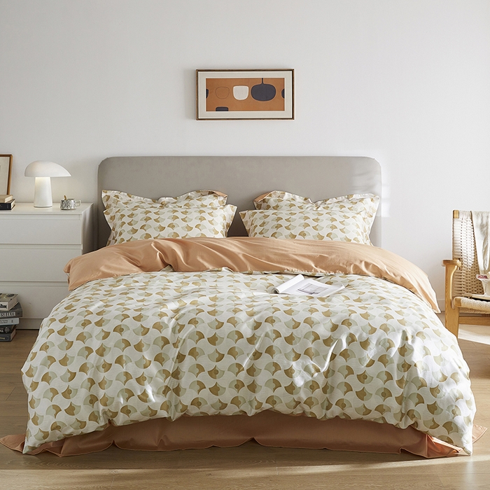 91家纺网 家纺一手货源 找家纺 千朵森 2024新款A类40支长绒棉全棉印花四件套-风格一 爱丽丝