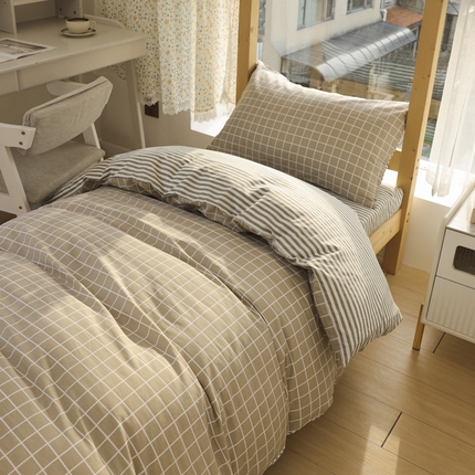 宅部落 2024新款全棉三件套纯棉学生宿舍上下铺六件套 温情北欧