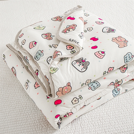91家纺网 家纺一手货源 找家纺 米米儿家纺 2024新款A类针织棉夏被夏凉被被子被芯 动物集