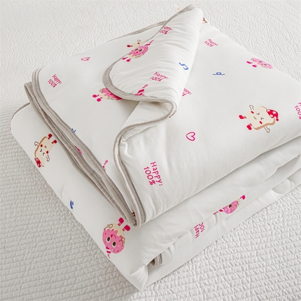 91家纺网 家纺一手货源 找家纺 米米儿家纺 2024新款A类针织棉夏被夏凉被被子被芯 曲奇伙伴