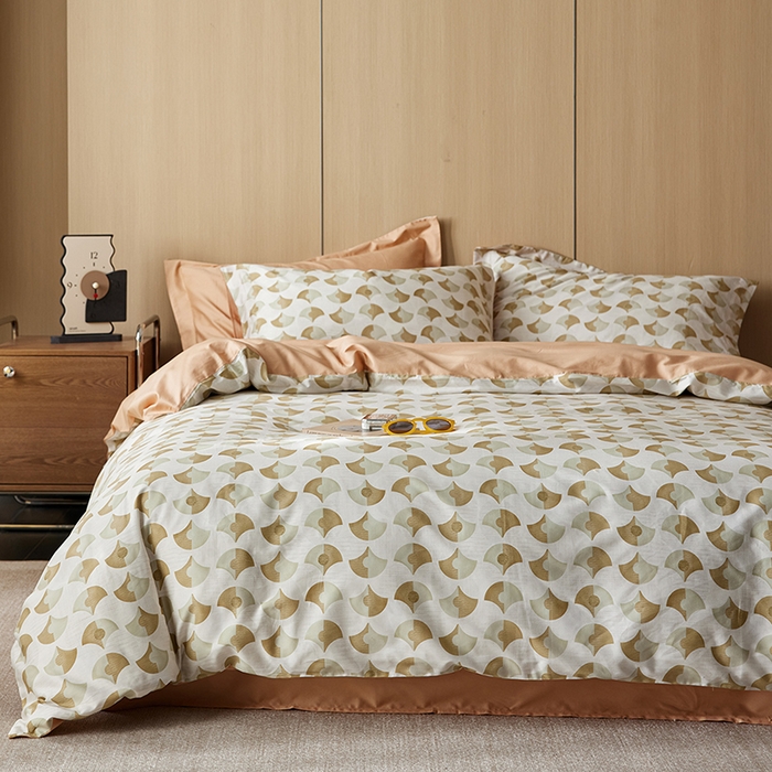 91家纺网 家纺一手货源 找家纺 千朵森 2024新款A类40支长绒棉全棉印花四件套（风格二） 爱丽丝