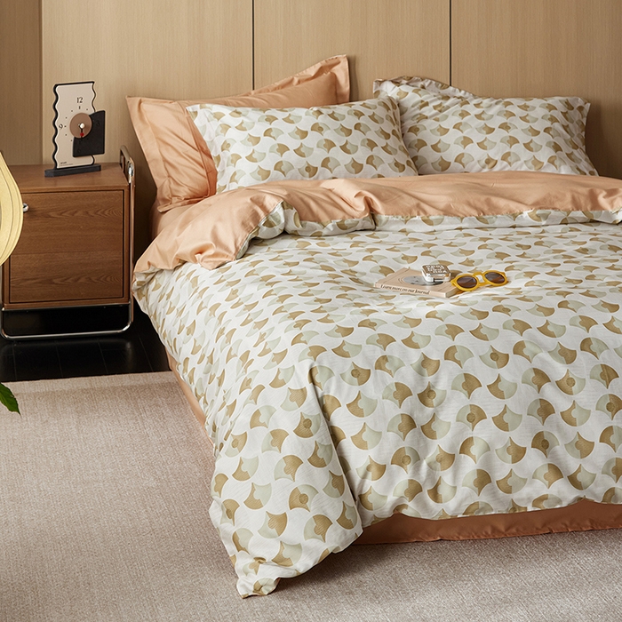 91家纺网 家纺一手货源 找家纺 千朵森 2024新款A类40支长绒棉全棉印花四件套（风格二） 爱丽丝