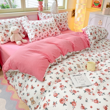 91家纺网 家纺一手货源 找家纺 （总）卡斯诺家纺馆 2025新款A类水洗云朵棉四件套（下载包包含买家秀）