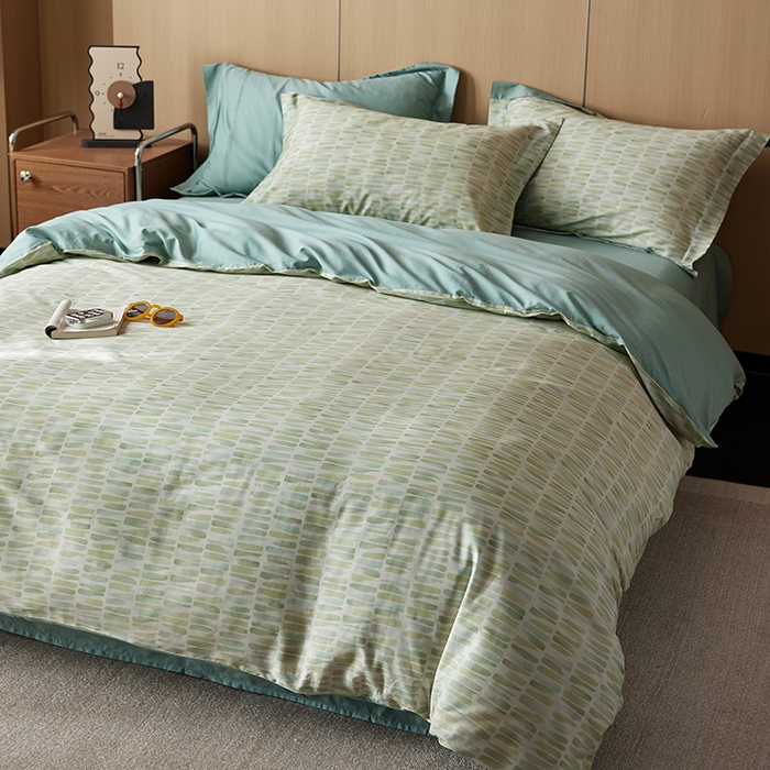 91家纺网 家纺一手货源 找家纺 千朵森 2024新款A类40支长绒棉全棉印花四件套（风格二） 霓裳