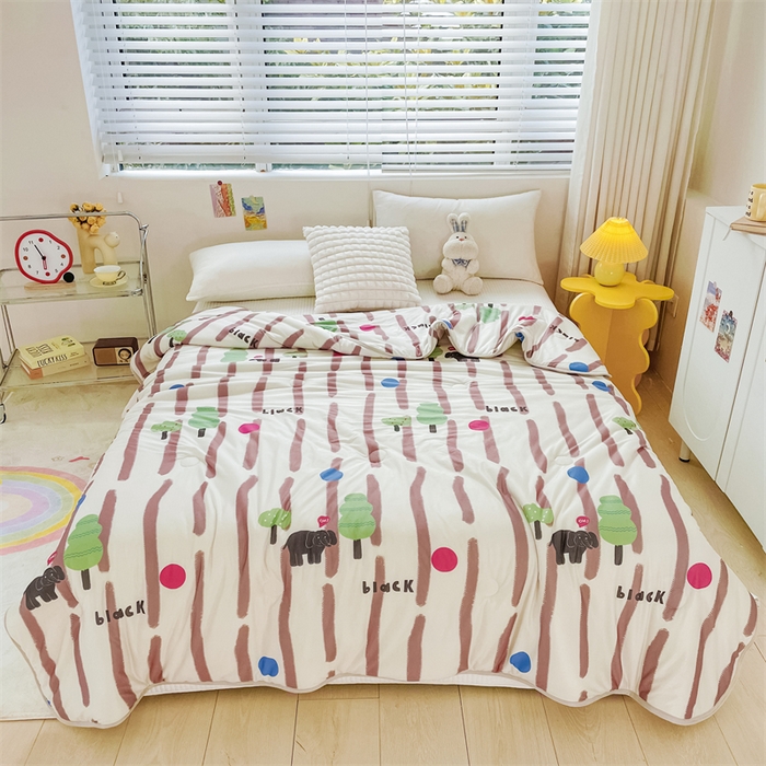 91家纺网 家纺一手货源 找家纺 米米儿家纺 2024新款A类针织棉夏被夏凉被被子被芯 哥特野像