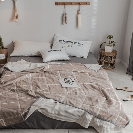 91家纺网 家纺一手货源 找家纺 （总）朴尔 2024经典六层纱布全棉毛巾被系列