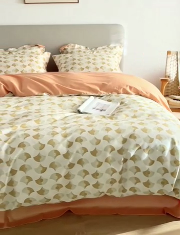 91家纺网 家纺一手货源 找家纺 （总）千朵森 2024新款A类40支长绒棉全棉印花四件套-风格一