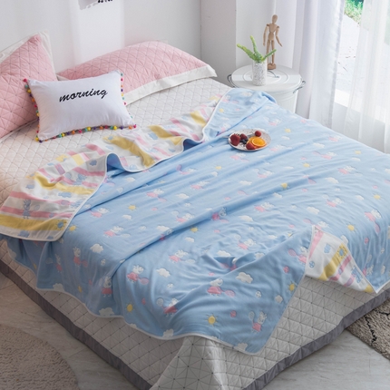 91家纺网 家纺一手货源 找家纺 （总）朴尔 2024经典六层纱布全棉毛巾被系列