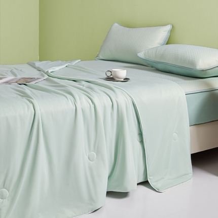 91家纺网 家纺一手货源 找家纺 （总）莱登卡奴 2025新款A类云母凉感丝夏被四件套夏凉被空调被子被芯