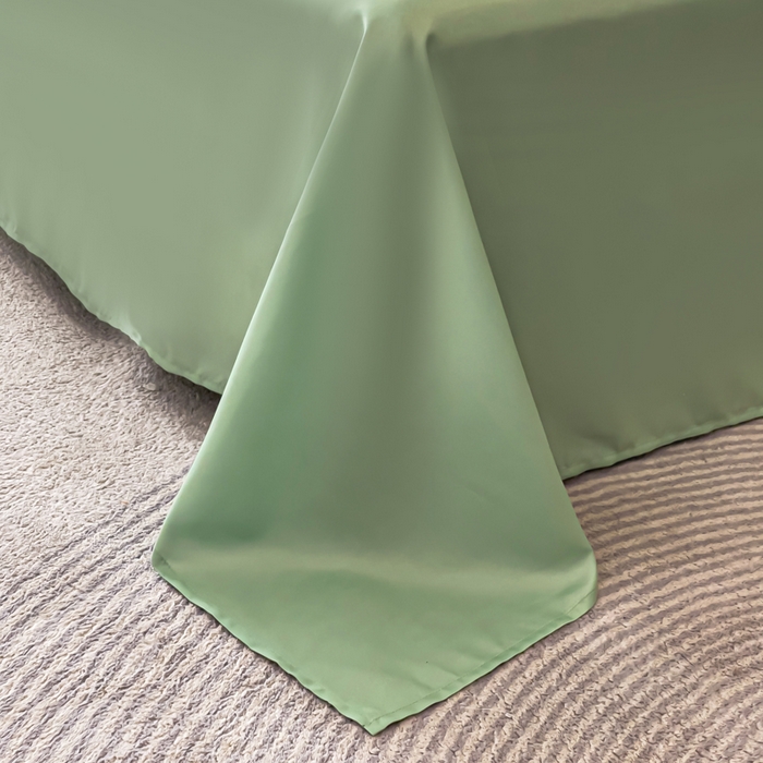 91家纺网 家纺一手货源 找家纺 2024新款水洗真丝画意山水系列四件套 画意山水-绿