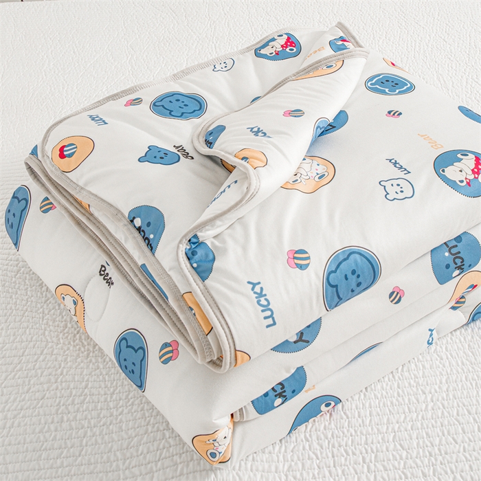 91家纺网 家纺一手货源 找家纺 米米儿家纺 2024新款A类针织棉夏被夏凉被被子被芯 米米熊