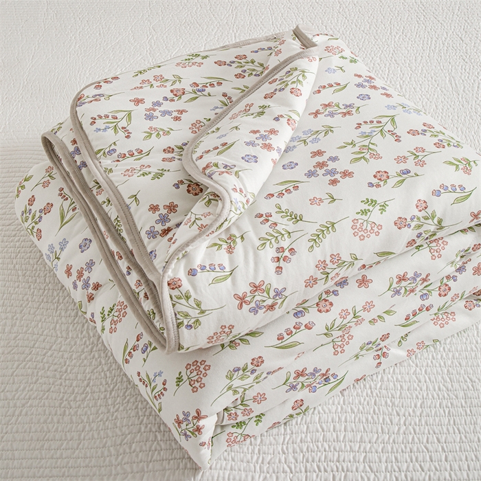 91家纺网 家纺一手货源 找家纺 米米儿家纺 2024新款A类针织棉夏被夏凉被被子被芯 春枝