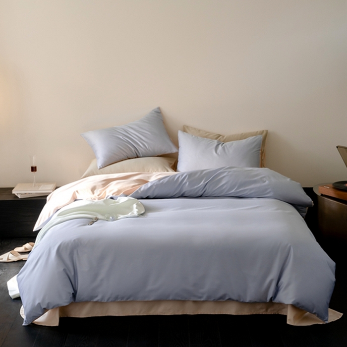 91家纺网 家纺一手货源 找家纺 鹿班家居 2024新款100S长绒棉双拼套件 标准会员-10 水波蓝