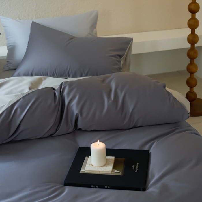 91家纺网 家纺一手货源 找家纺 鹿班家居 2024新款100S长绒棉双拼套件 标准会员-10 浓情灰