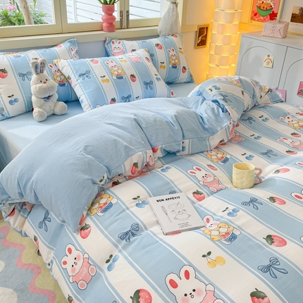 91家纺网 家纺一手货源 找家纺 （总）卡斯诺家纺馆 2025新款A类水洗云朵棉四件套（下载包包含买家秀）