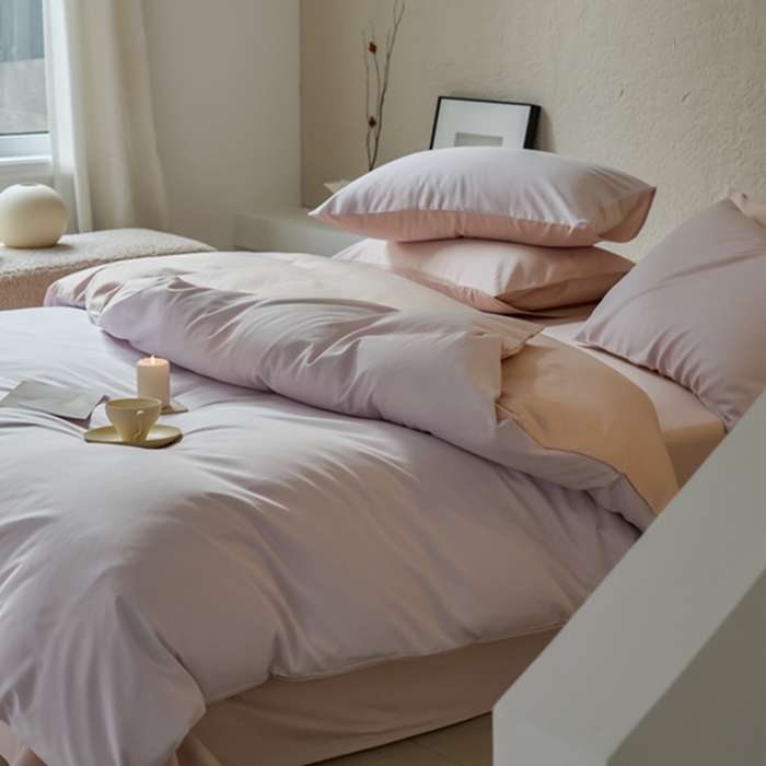 91家纺网 家纺一手货源 找家纺 鹿班家居 2024新款100S长绒棉双拼套件 标准会员-10 奶芋紫