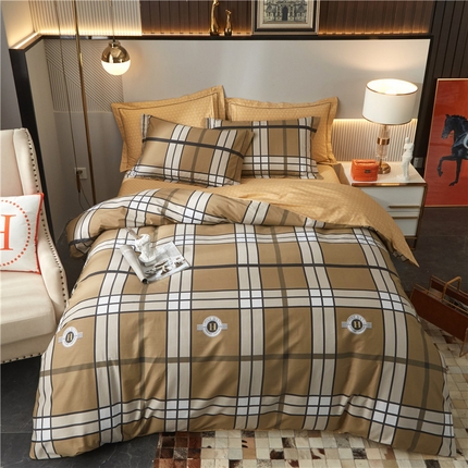 91家纺网 家纺一手货源 找家纺 （总）沐白家居 2024新款全棉13376全棉云棉系列印花四件套