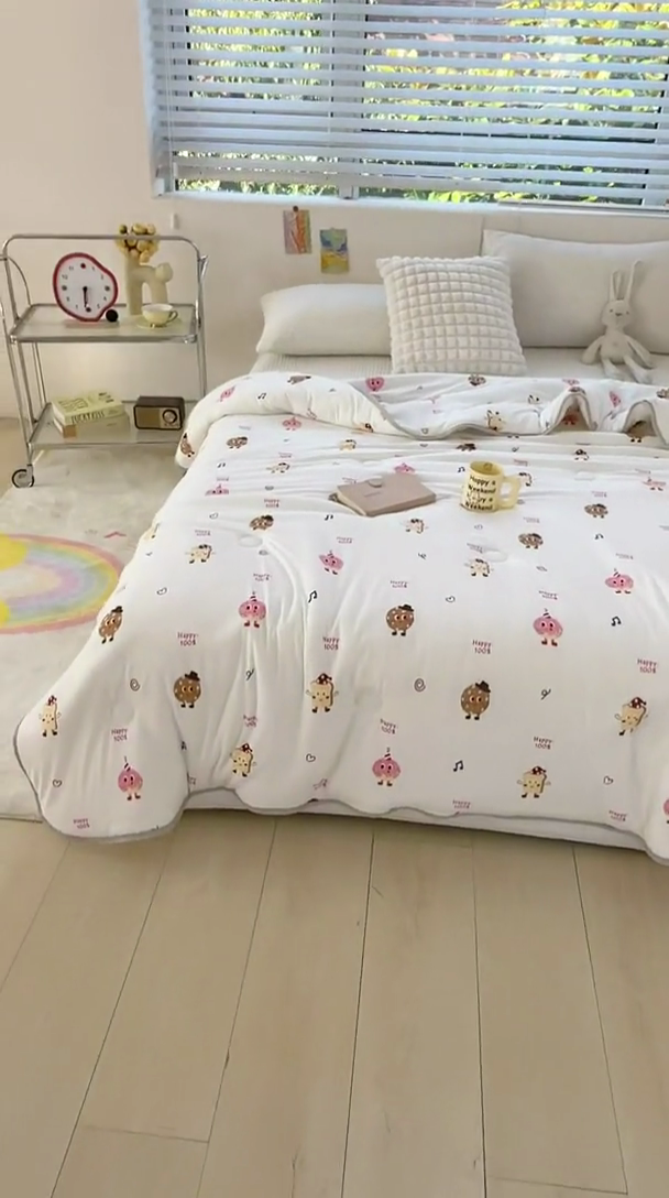 91家纺网 家纺一手货源 找家纺 米米儿家纺 2024新款A类针织棉夏被夏凉被被子被芯 曲奇伙伴