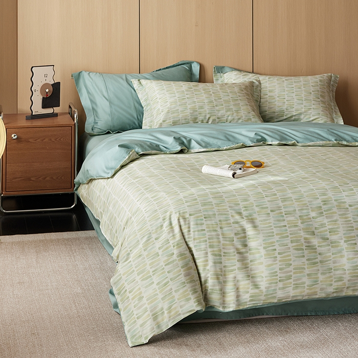 91家纺网 家纺一手货源 找家纺 千朵森 2024新款A类40支长绒棉全棉印花四件套（风格二） 霓裳