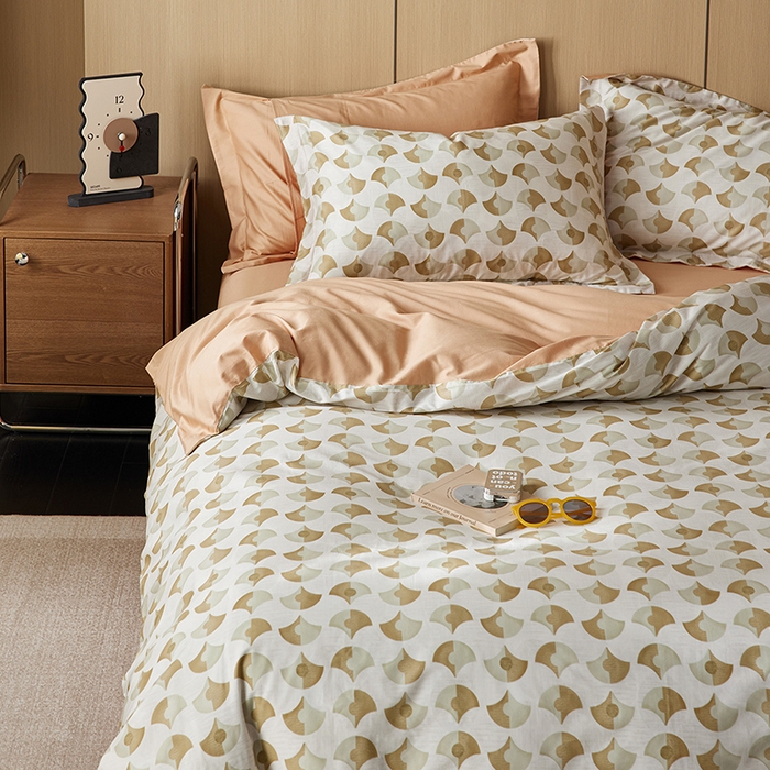 91家纺网 家纺一手货源 找家纺 千朵森 2024新款A类40支长绒棉全棉印花四件套（风格二） 爱丽丝