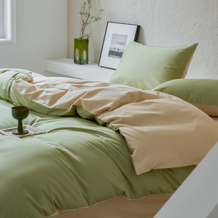 91家纺网 家纺一手货源 找家纺 鹿班家居 2024新款100S长绒棉双拼套件 标准会员-10 吾枝绿