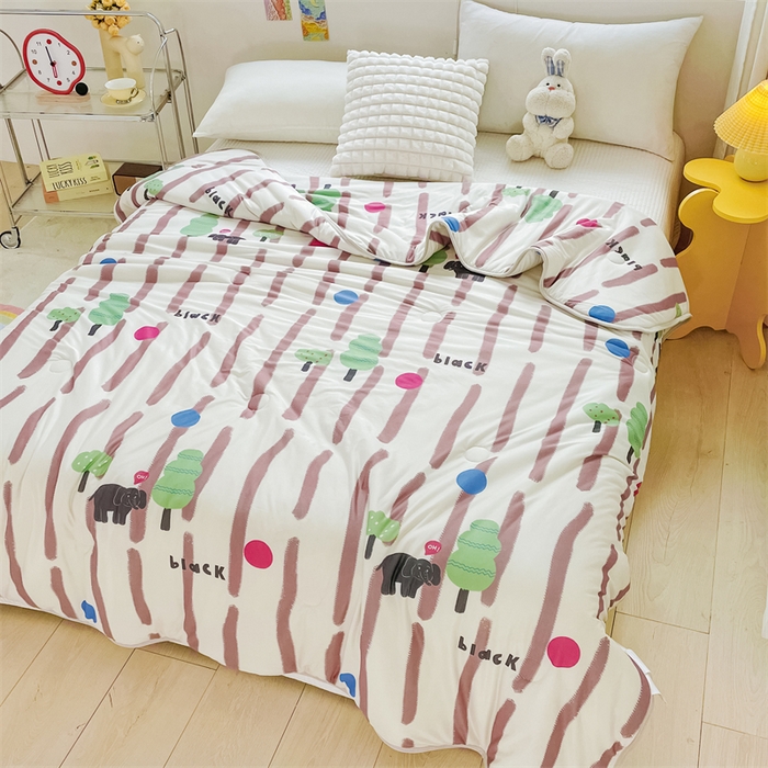 91家纺网 家纺一手货源 找家纺 米米儿家纺 2024新款A类针织棉夏被夏凉被被子被芯 哥特野像