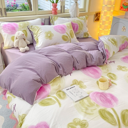 91家纺网 家纺一手货源 找家纺 （总）卡斯诺家纺馆 2025新款A类水洗云朵棉四件套（下载包包含买家秀）