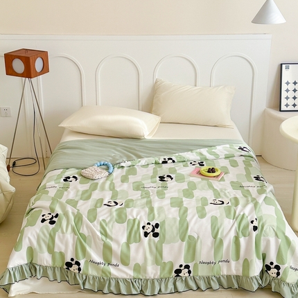 91家纺网 家纺一手货源 找家纺 （总）顾里 2024新款韩系天丝莫代尔花边夏被