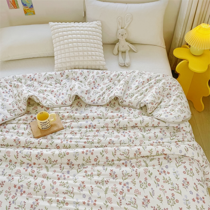 91家纺网 家纺一手货源 找家纺 米米儿家纺 2024新款A类针织棉夏被夏凉被被子被芯 春枝