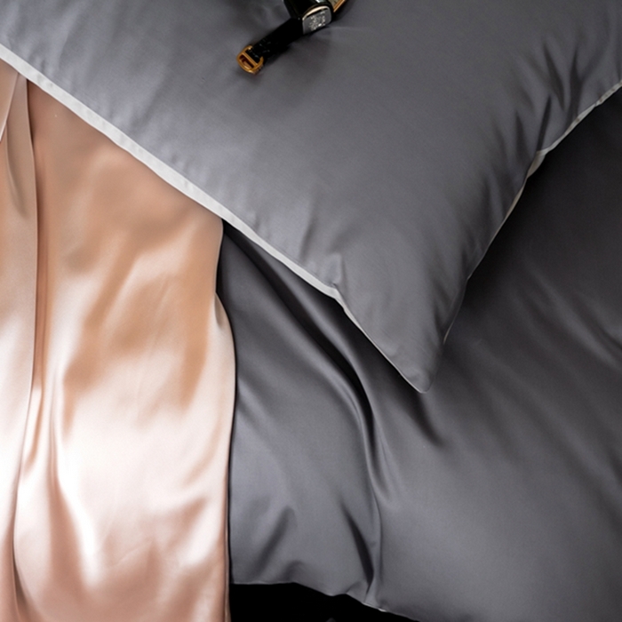 91家纺网 家纺一手货源 找家纺 鹿班家居 2024新款100S长绒棉双拼套件 标准会员-10 浓情灰