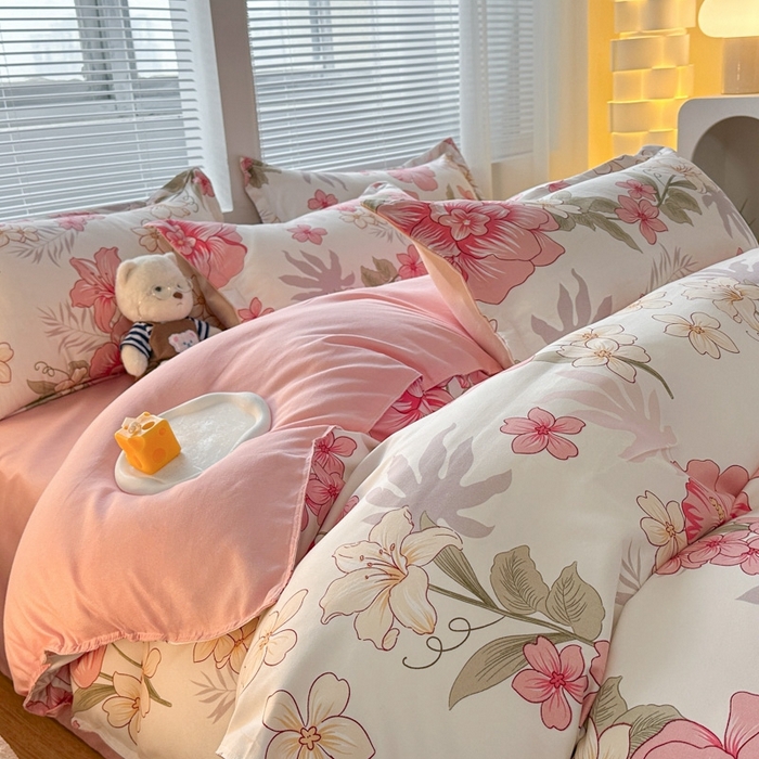 91家纺网 家纺一手货源 找家纺 米瑞娜 2025新款植物羊绒四件套 挽香