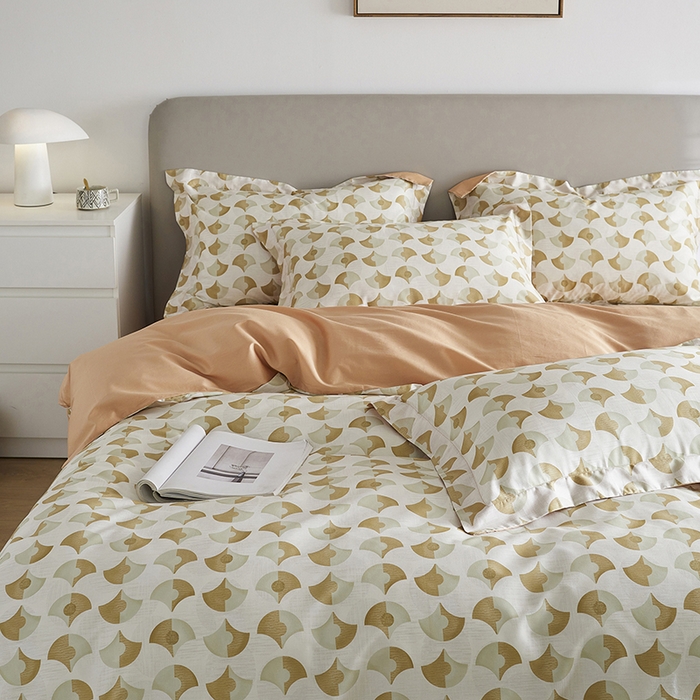 91家纺网 家纺一手货源 找家纺 （总）千朵森 2024新款A类40支长绒棉全棉印花四件套-风格一