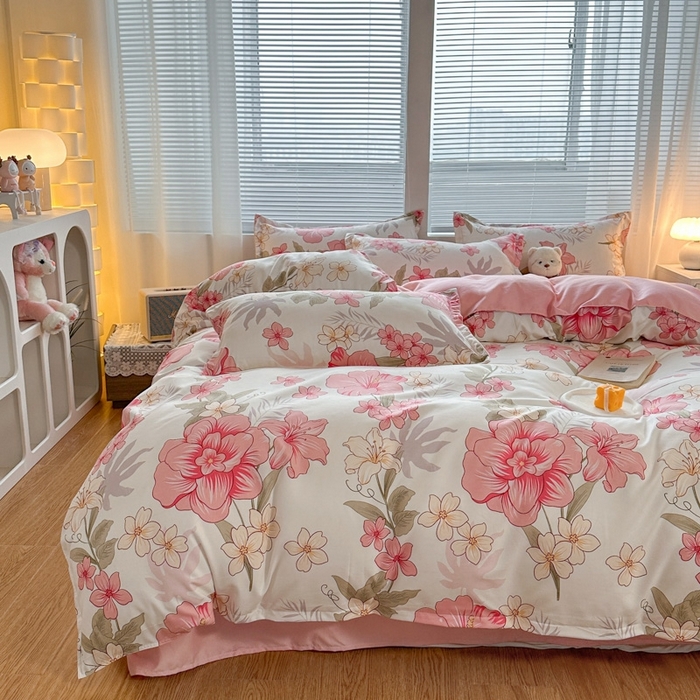 91家纺网 家纺一手货源 找家纺 米瑞娜 2025新款植物羊绒四件套 挽香