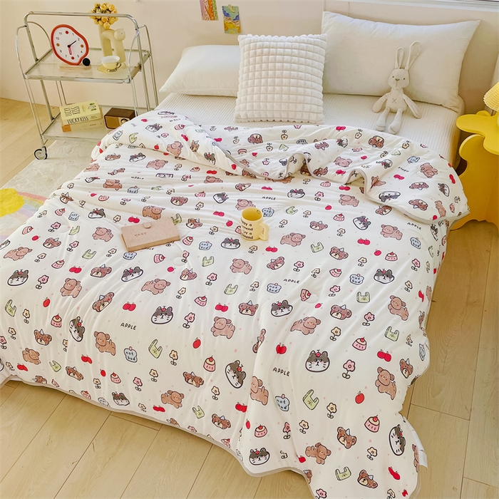 91家纺网 家纺一手货源 找家纺 米米儿家纺 2024新款A类针织棉夏被夏凉被被子被芯 动物集