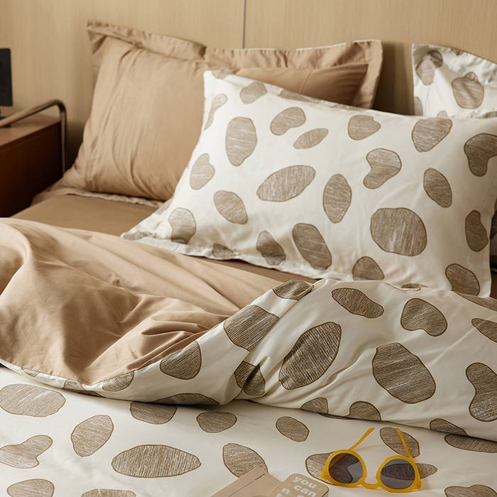 91家纺网 家纺一手货源 找家纺 千朵森 2024新款A类40支长绒棉全棉印花四件套（风格二） 光之旅