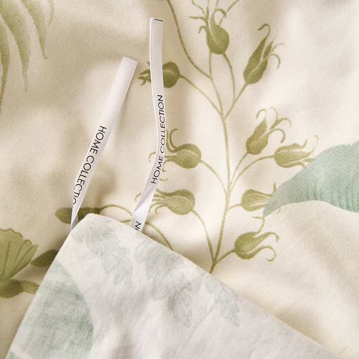 91家纺网 家纺一手货源 找家纺 千朵森 2024新款全棉长绒棉拼角款印花四件套（风格一） 绿茵