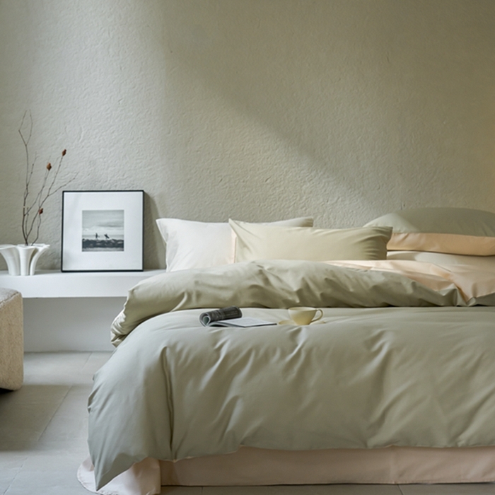 91家纺网 家纺一手货源 找家纺 鹿班家居 2024新款100S长绒棉双拼套件 标准会员-10 森绿