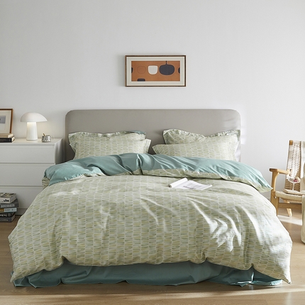 91家纺网 家纺一手货源 找家纺 千朵森 2024新款A类40支长绒棉全棉印花四件套-风格一 霓裳