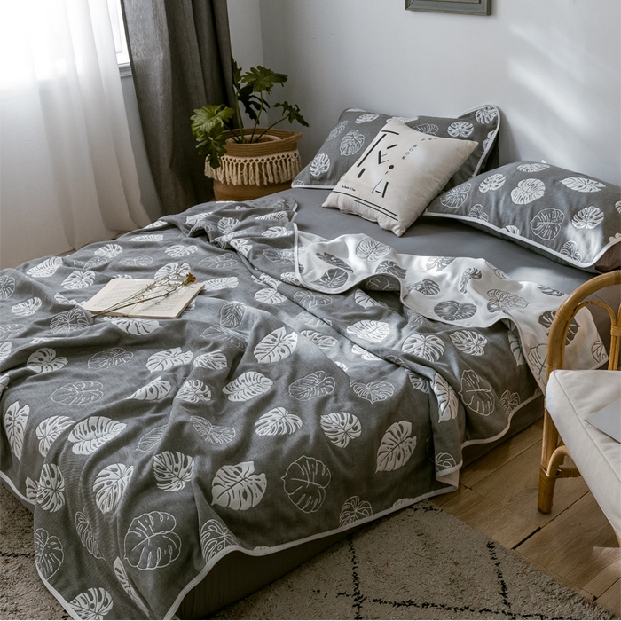 91家纺网 家纺一手货源 找家纺 （总）朴尔 2024经典六层纱布全棉毛巾被系列