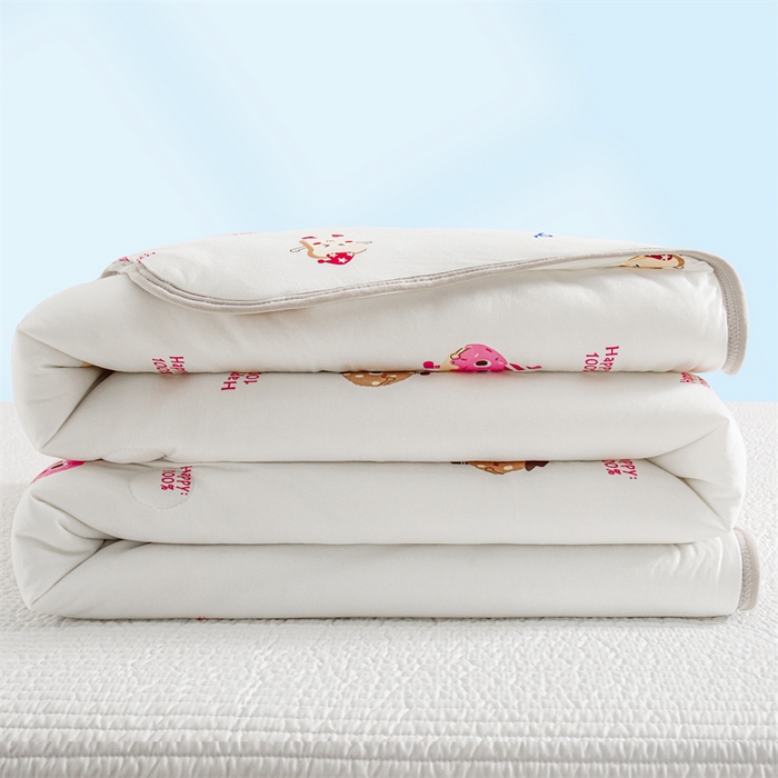 91家纺网 家纺一手货源 找家纺 米米儿家纺 2024新款A类针织棉夏被夏凉被被子被芯 曲奇伙伴