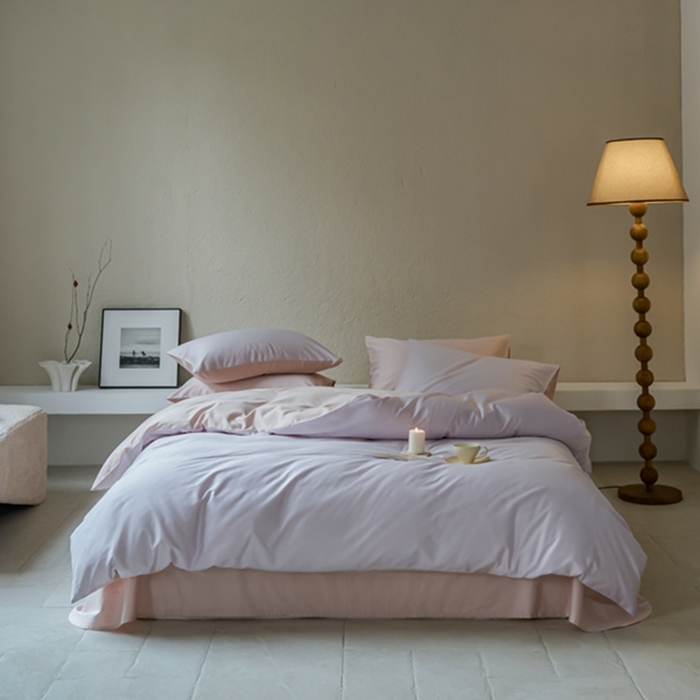 91家纺网 家纺一手货源 找家纺 鹿班家居 2024新款100S长绒棉双拼套件 标准会员-10 奶芋紫